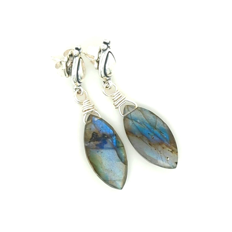 Turquoise and gold earrings
