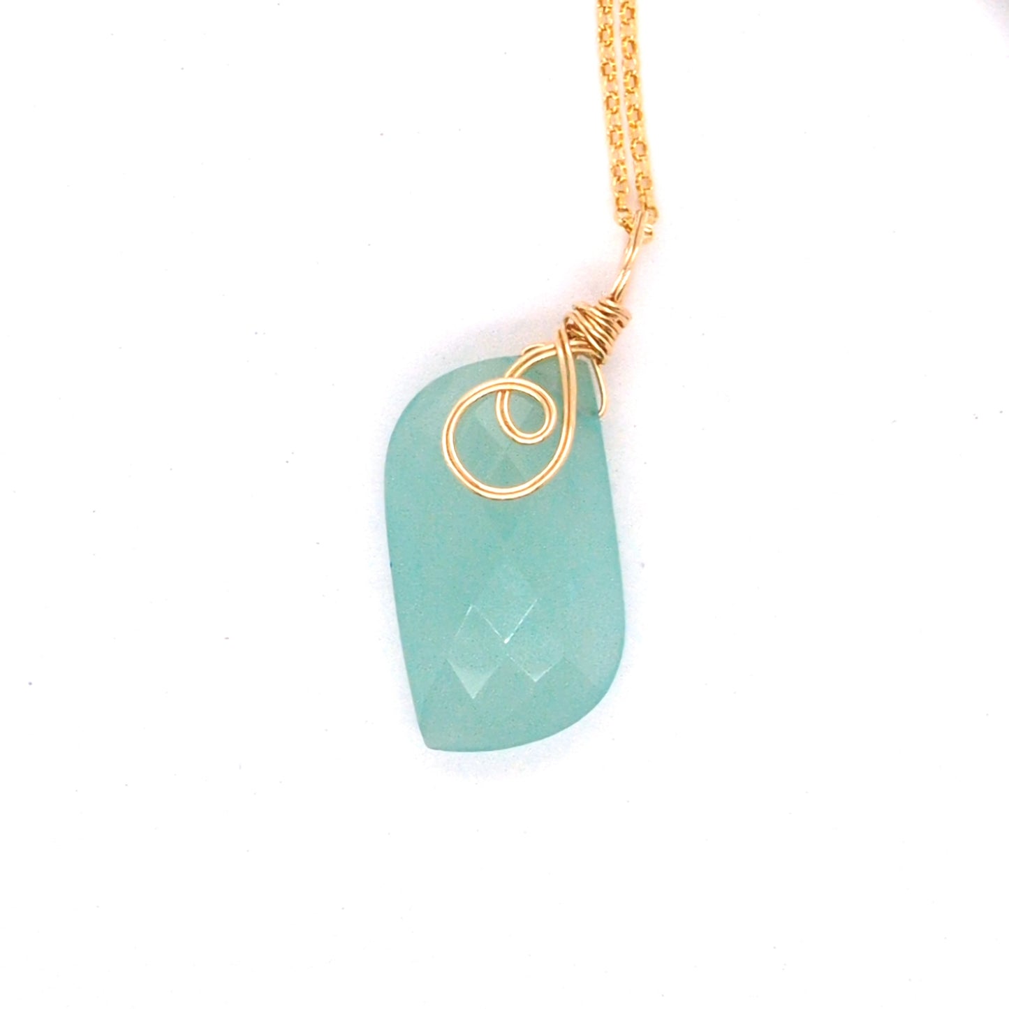 Sea Foam Chalcedony Pendant