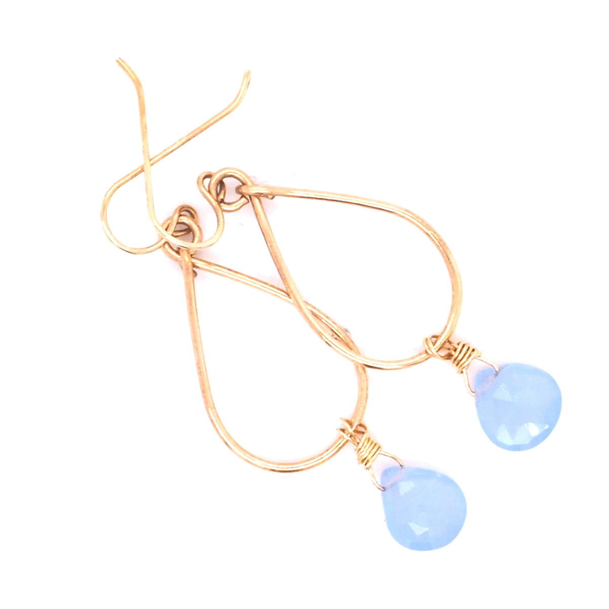Chalcedony Hoop Earrings