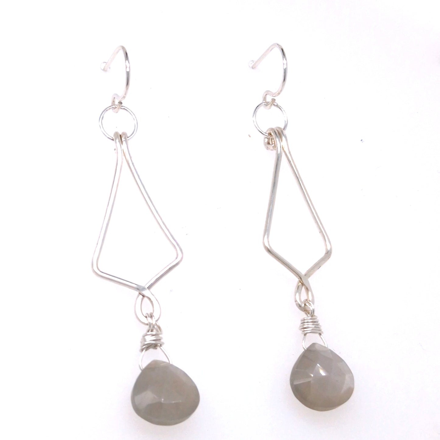 Grey Moonstone Earrings
