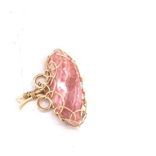 Rhodochrosite Ring