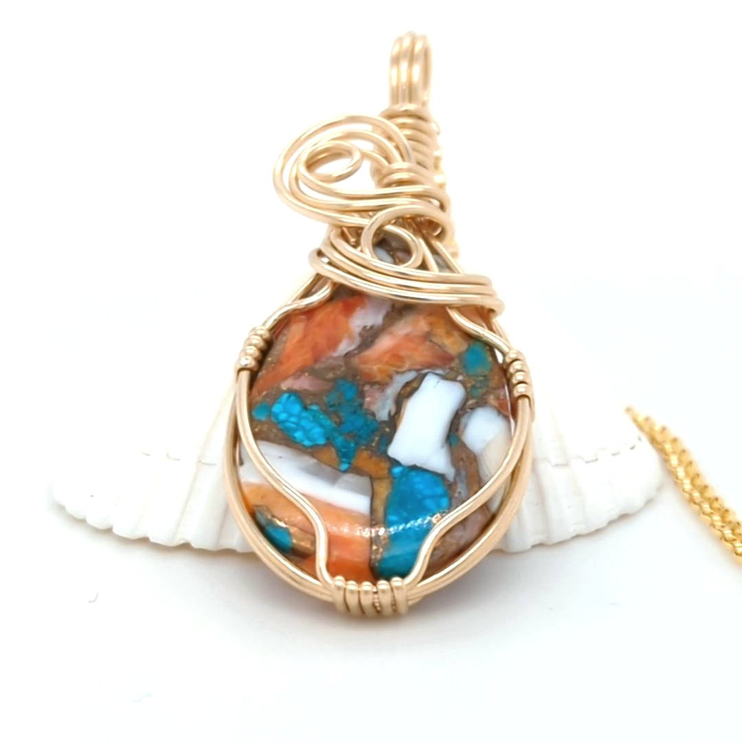 Turquoise Spiny Oyster Pendant
