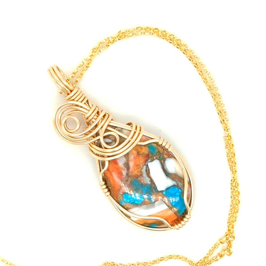 Turquoise Spiny Oyster Pendant