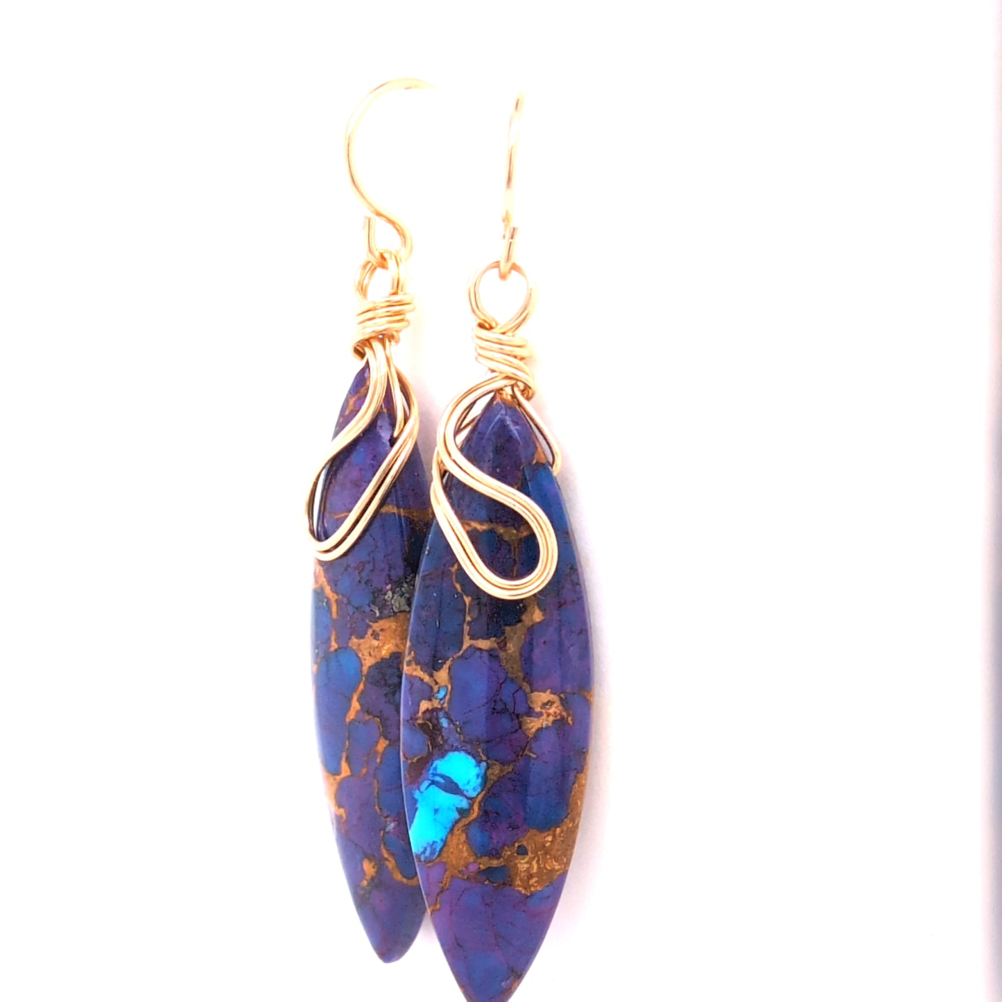 Purple Turquoise Earrings