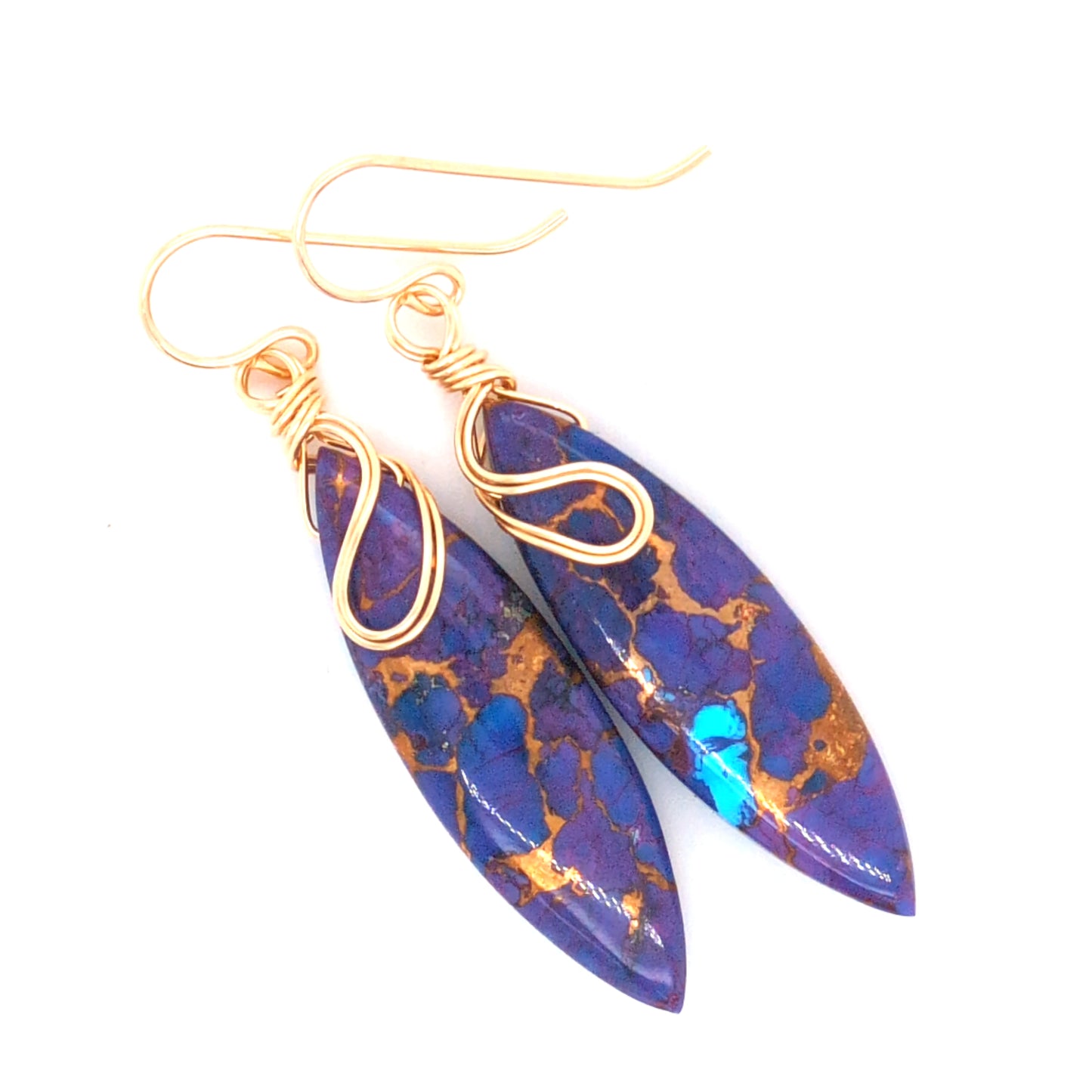 Purple Turquoise Earrings