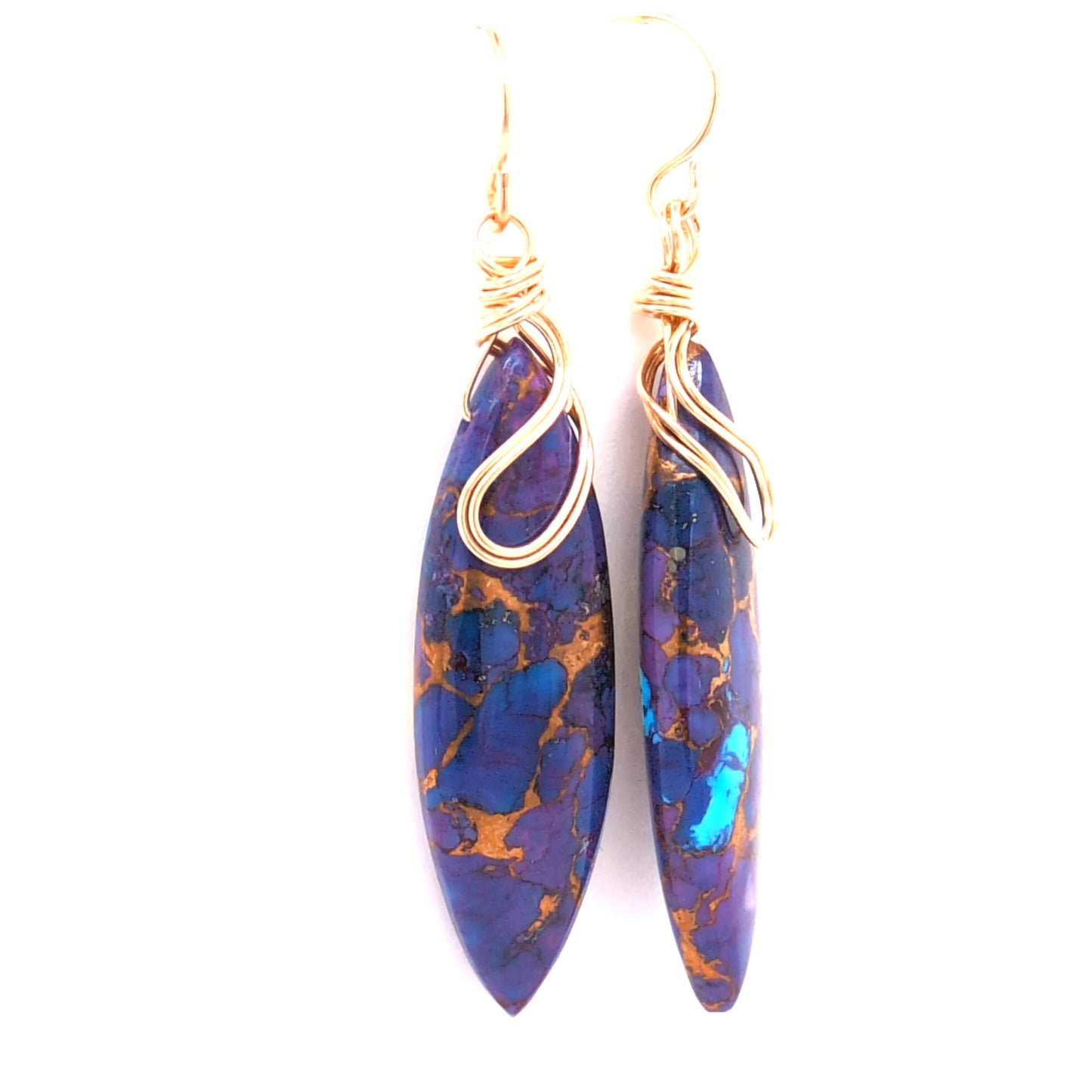 Purple Turquoise Earrings