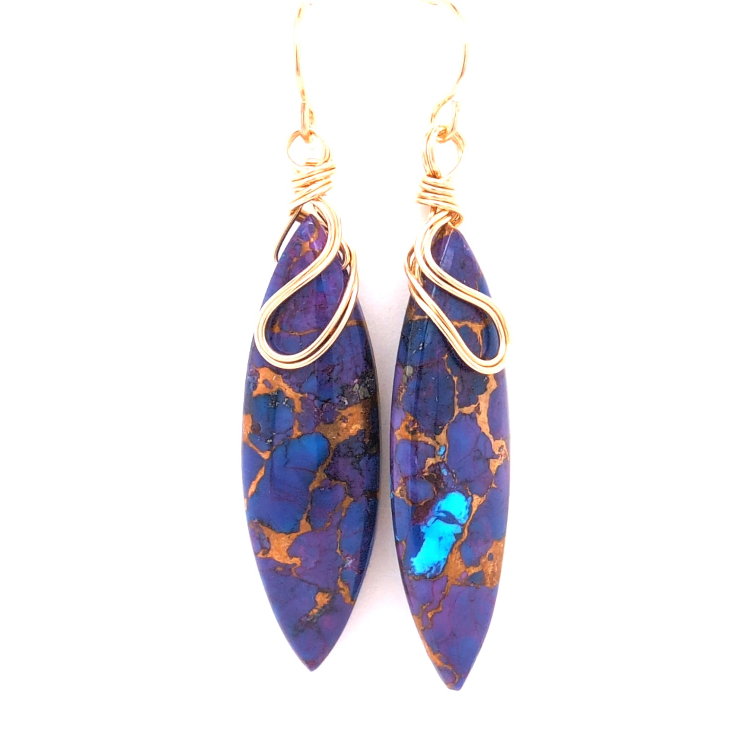Purple Turquoise Earrings