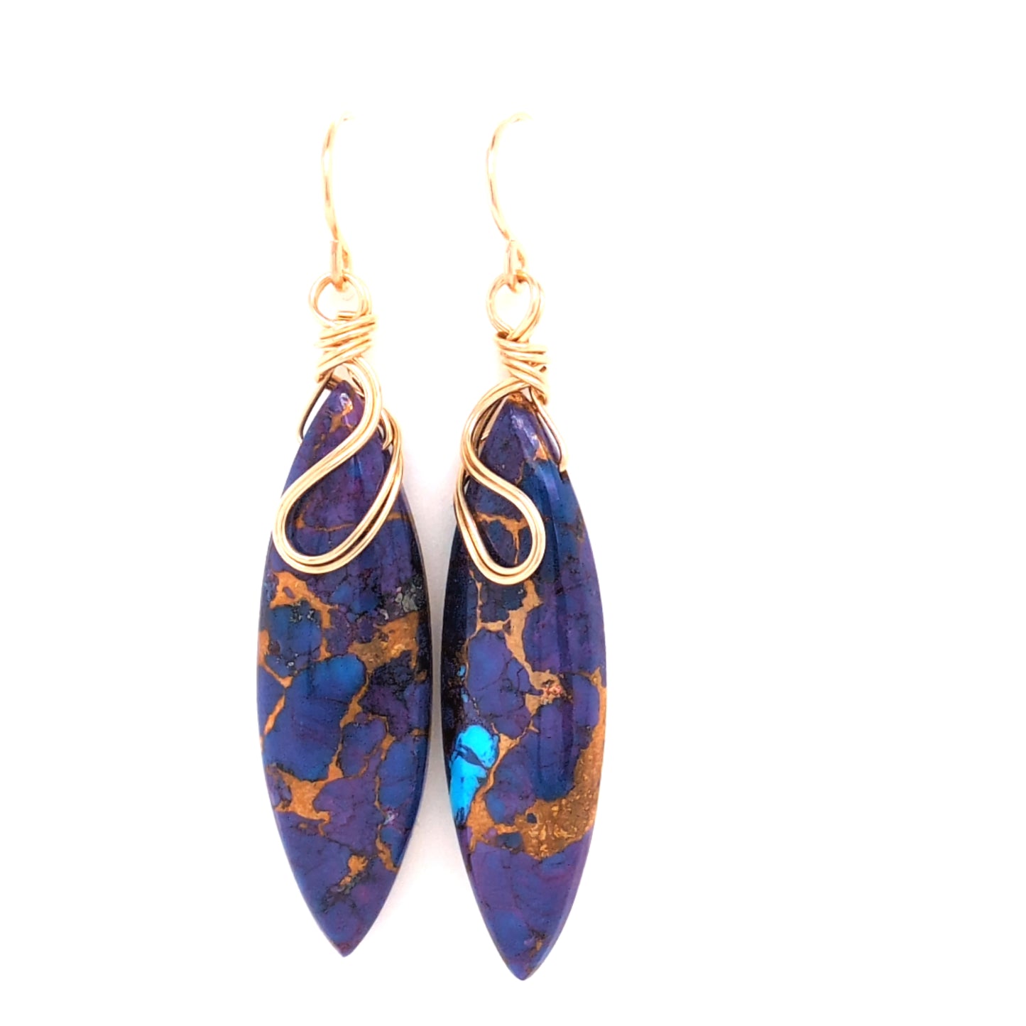 Purple Turquoise Earrings
