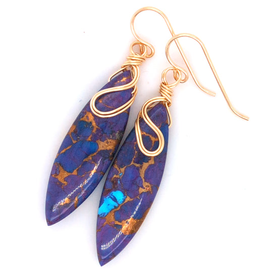 Purple Turquoise Earrings
