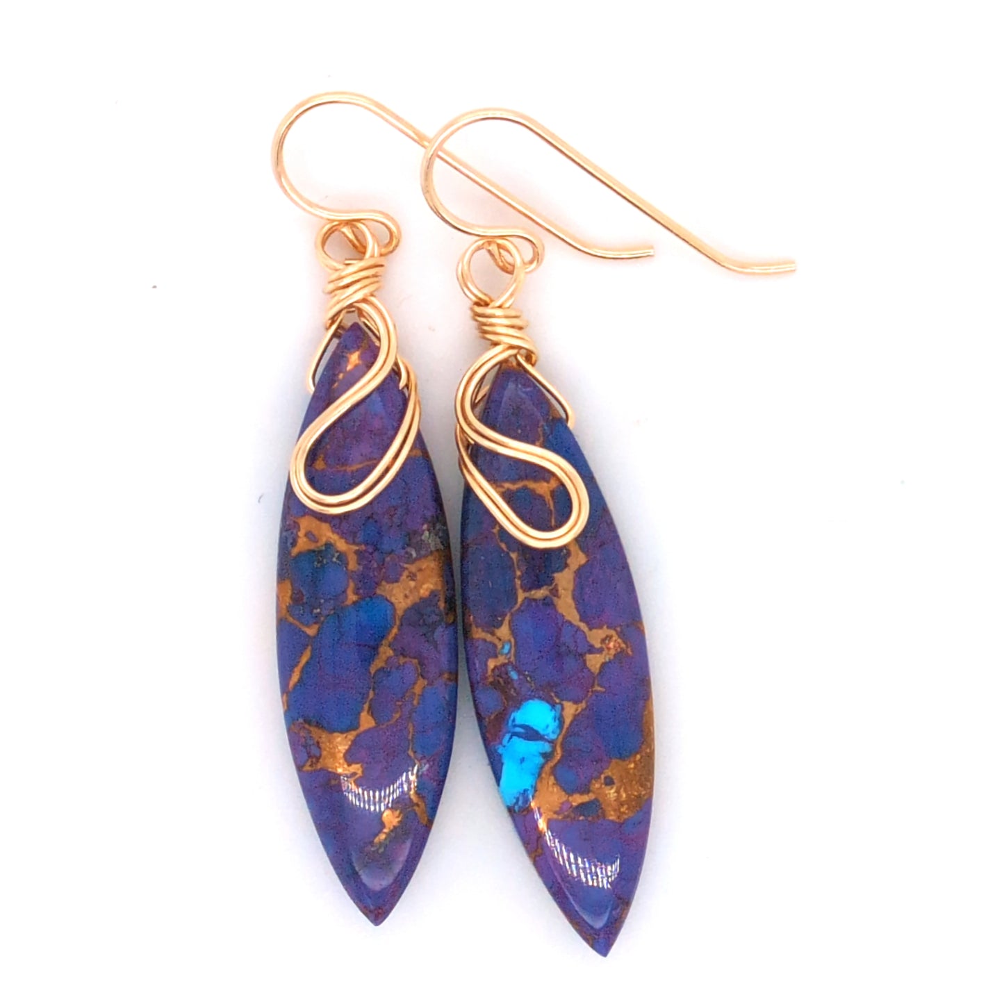 Purple Turquoise Earrings