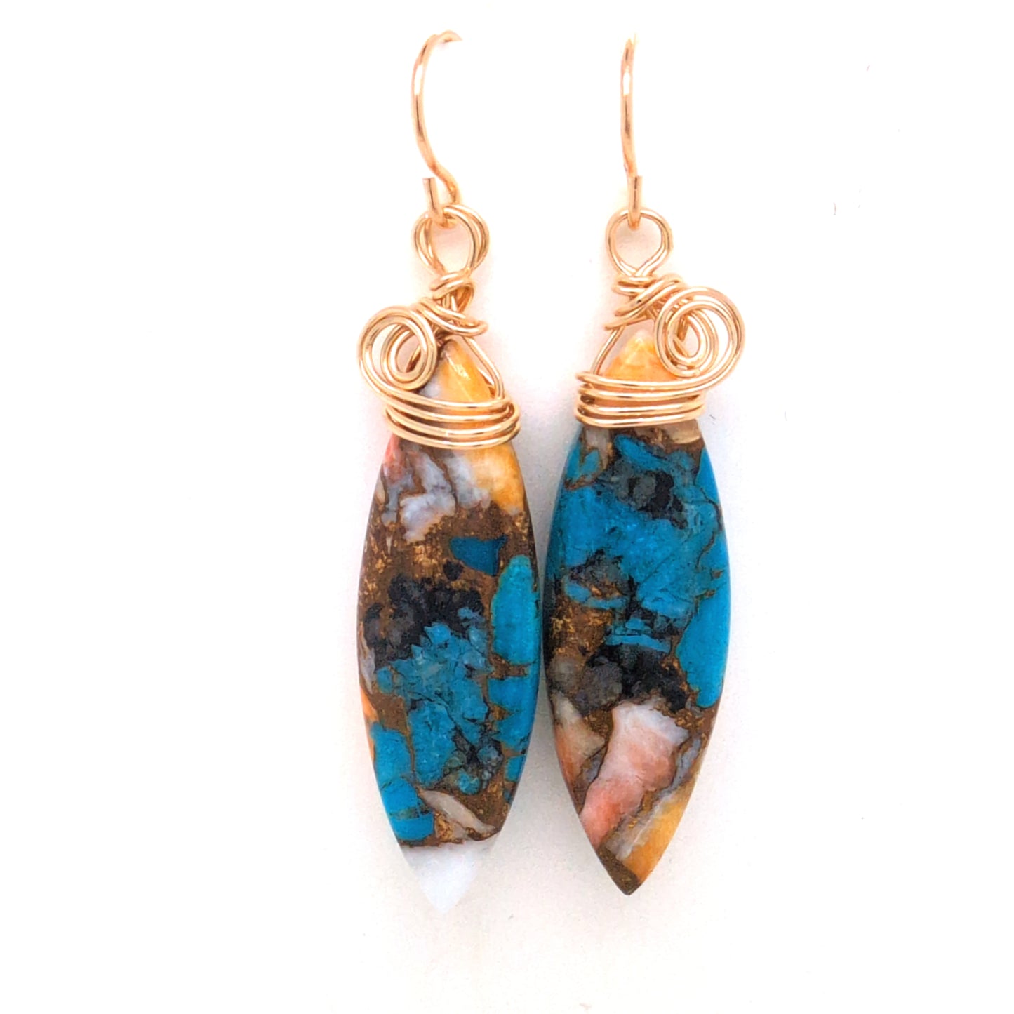 Turquoise Spiny Oyster Earrings