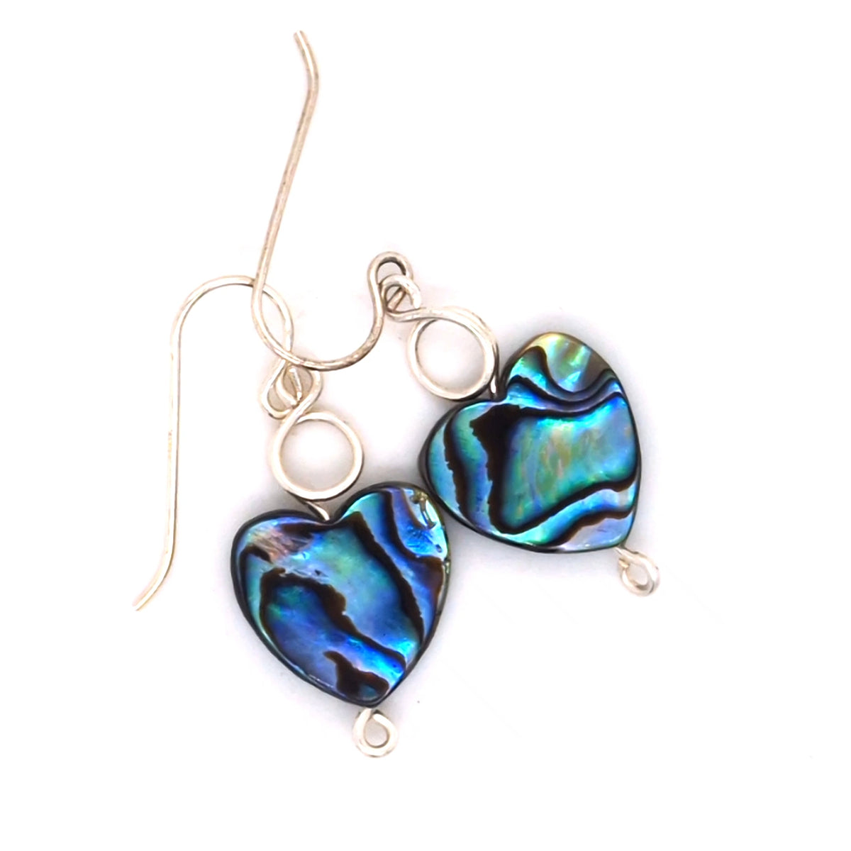 Abalone Heart Earrings