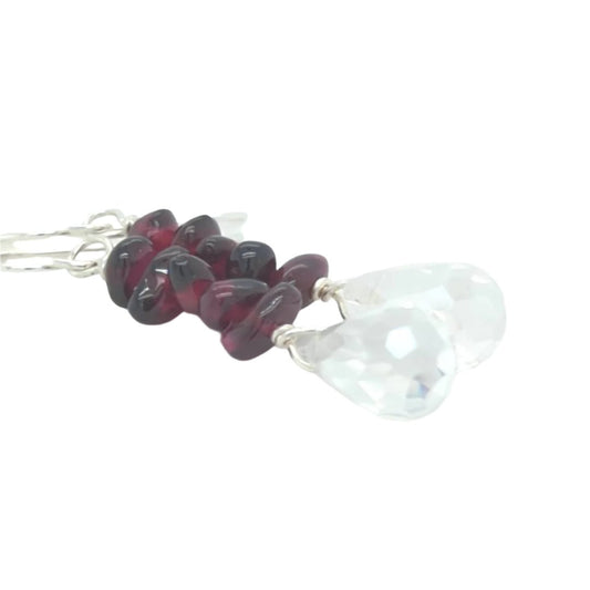 Garnet Quartz Drop Earrings