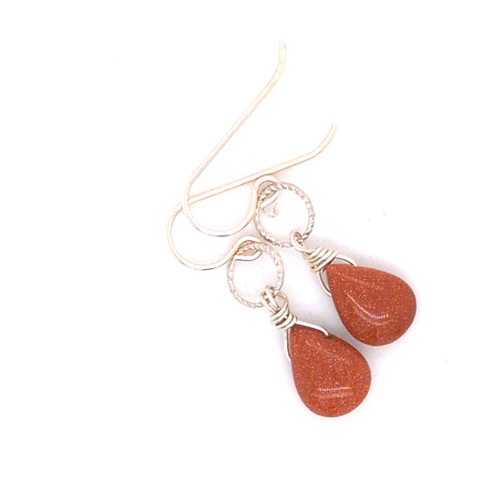 Goldstone earrings
