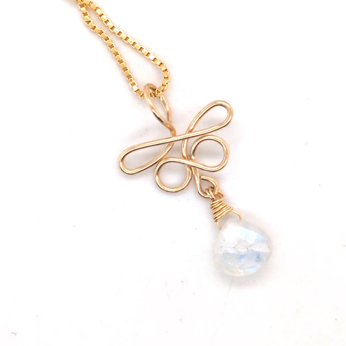 Moonstone Spiral Pendant