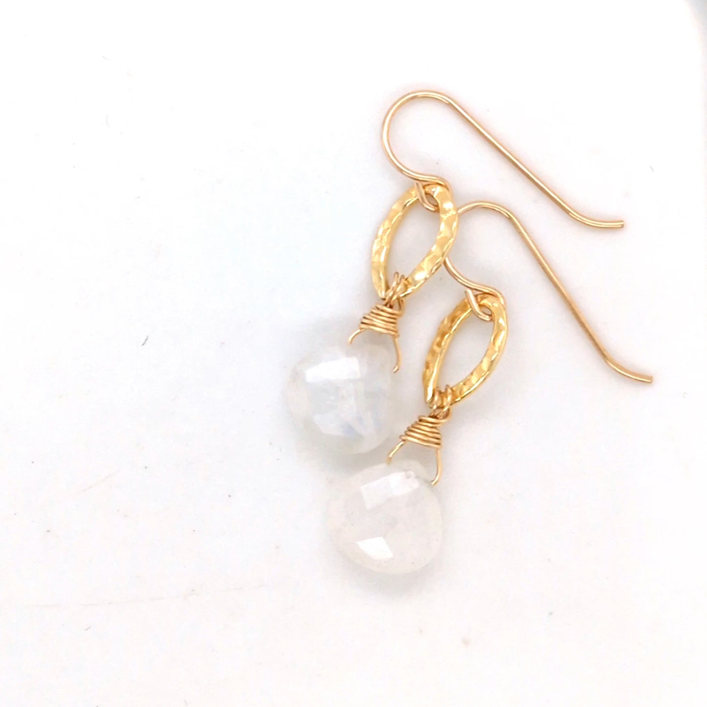 Moonstone Gold drop earrings