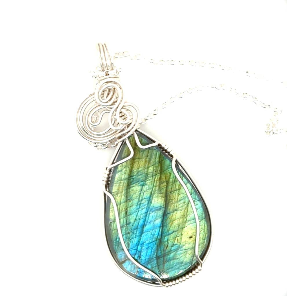 Labradorite Purple Pendant