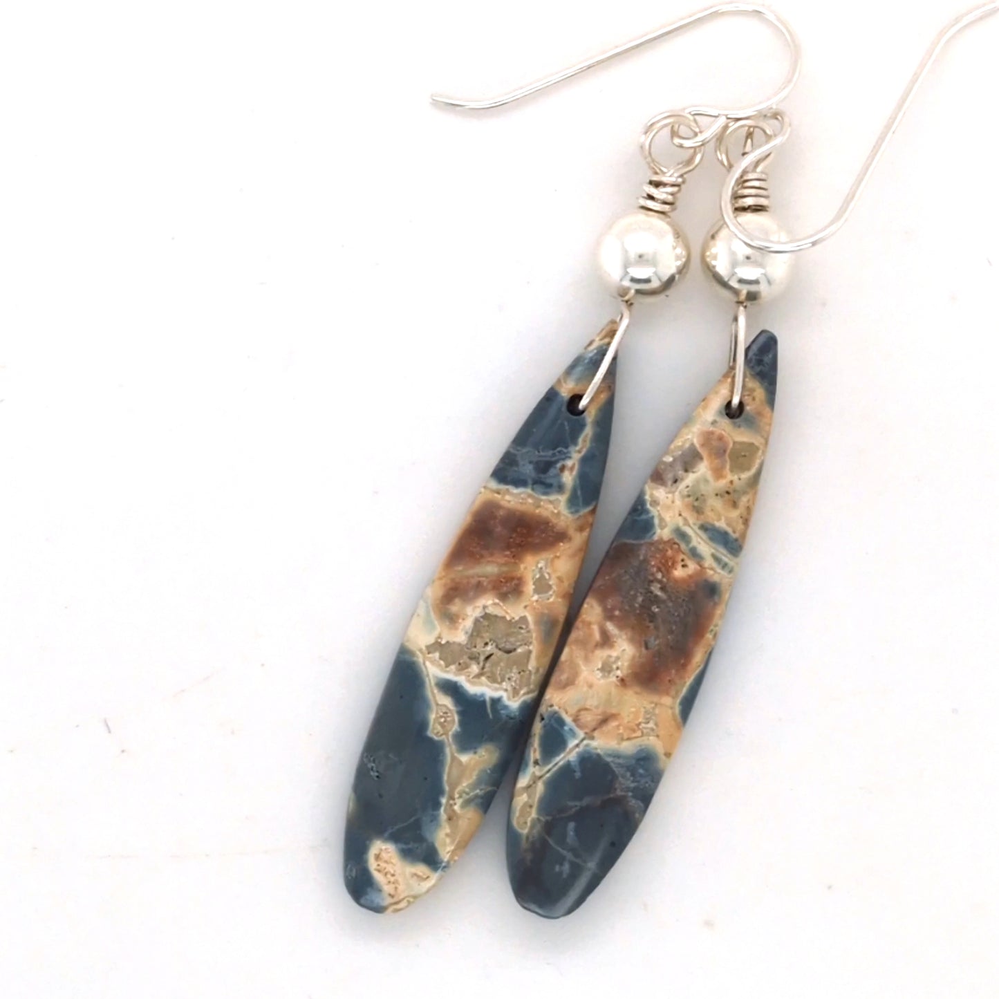 Slate Blue Jasper Earrings