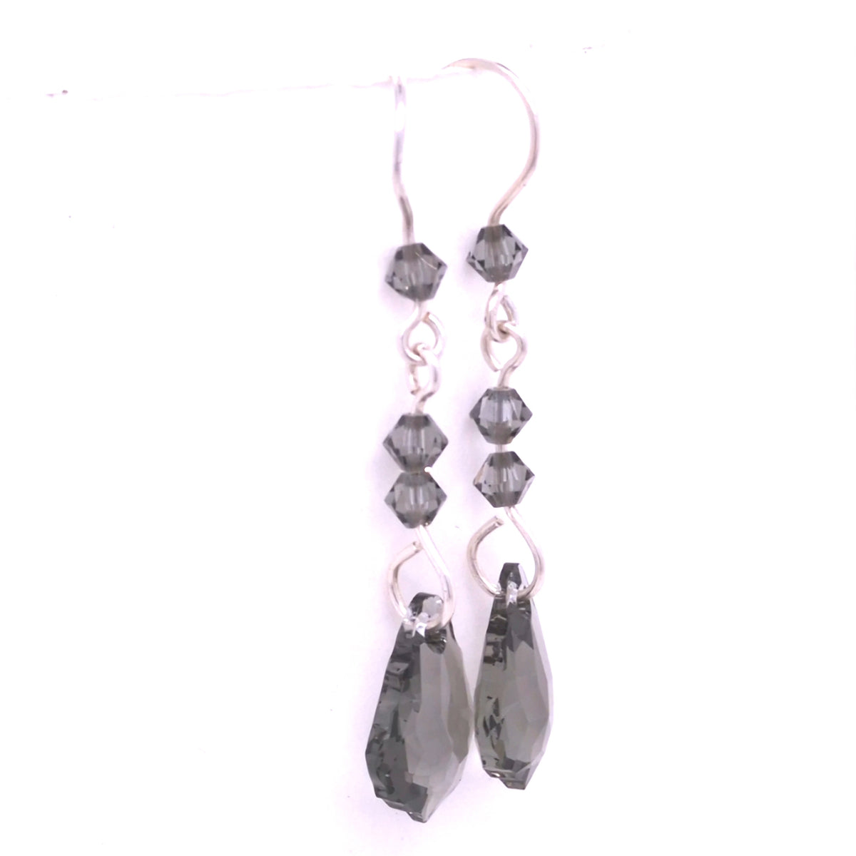 Crystal Smoky Grey Earrings