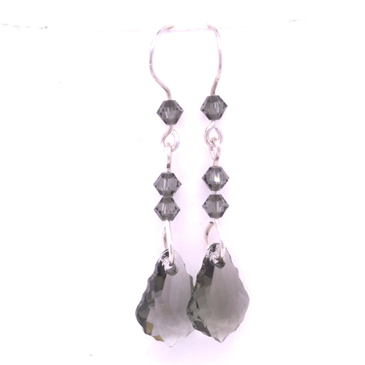 Crystal Smoky Grey Earrings