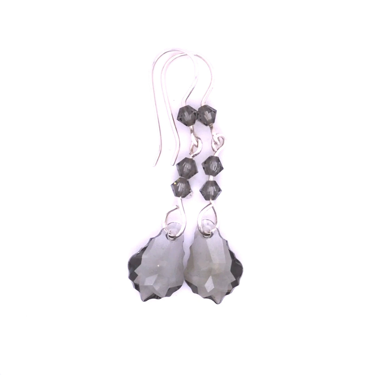 Crystal Smoky Grey Earrings