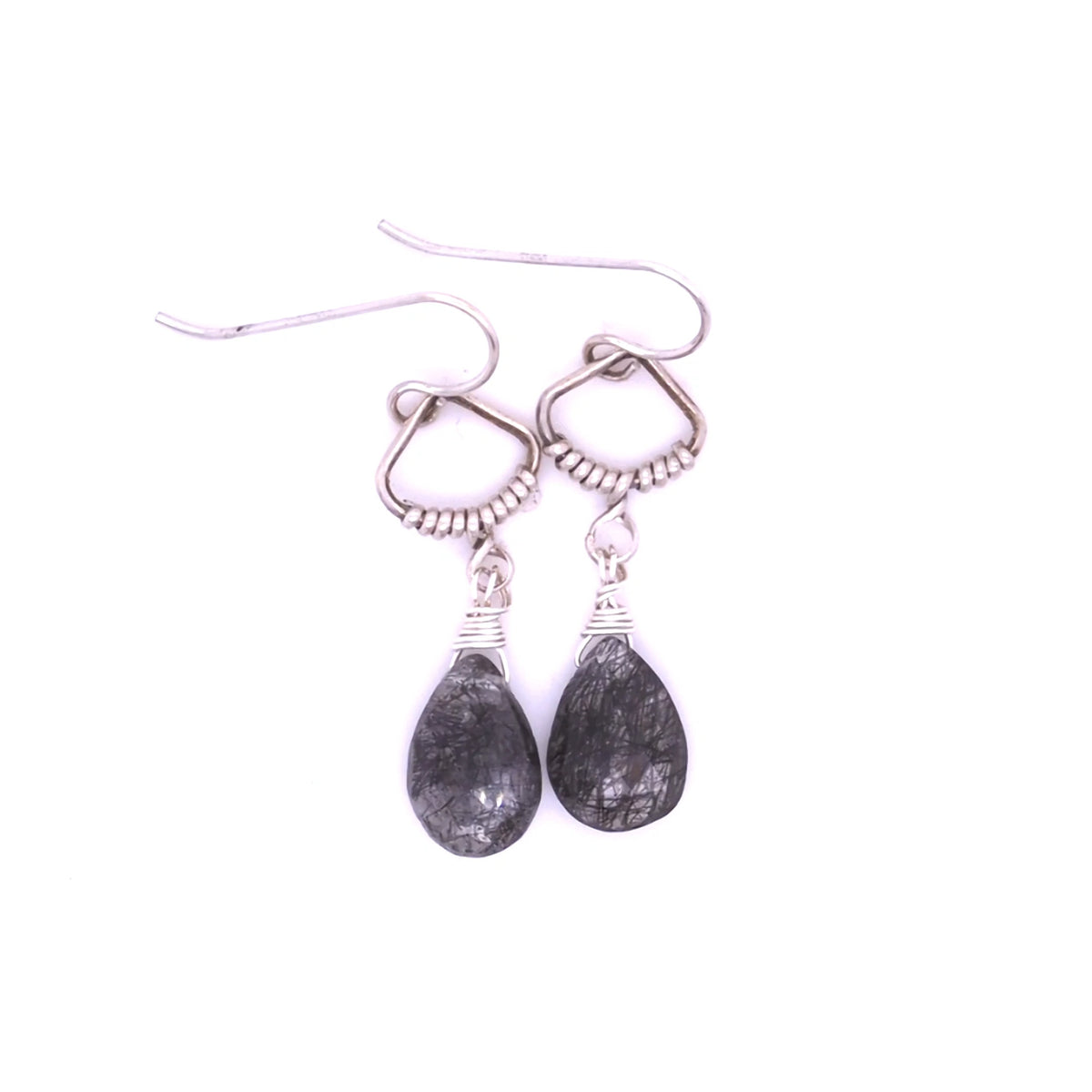 Tourmaline Triangle Drop Earrings