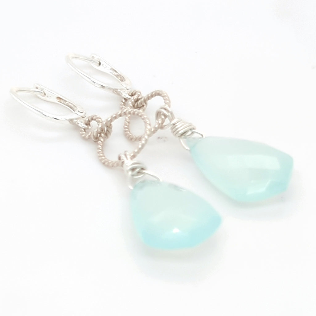 Teal Chalcedony Chandeliers