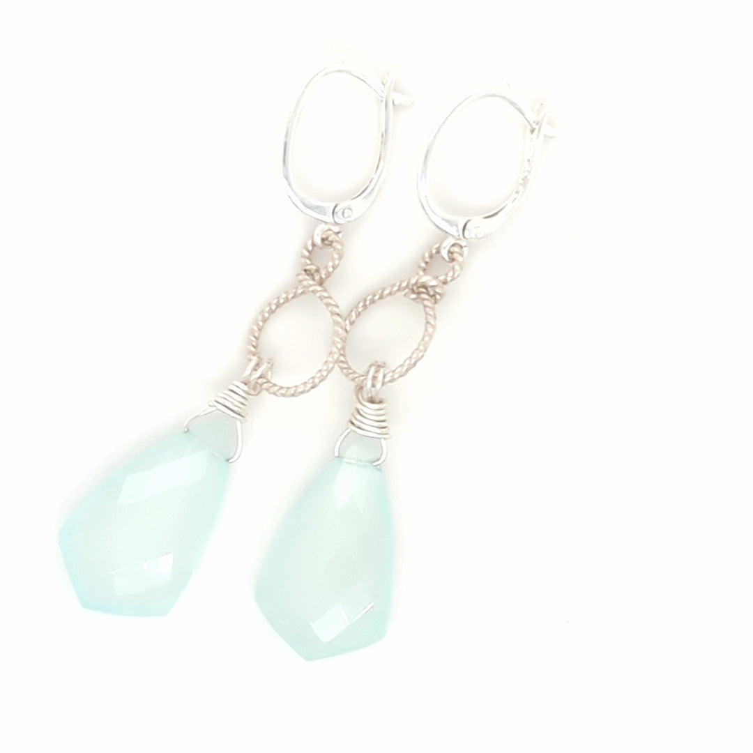 Teal Chalcedony Chandeliers