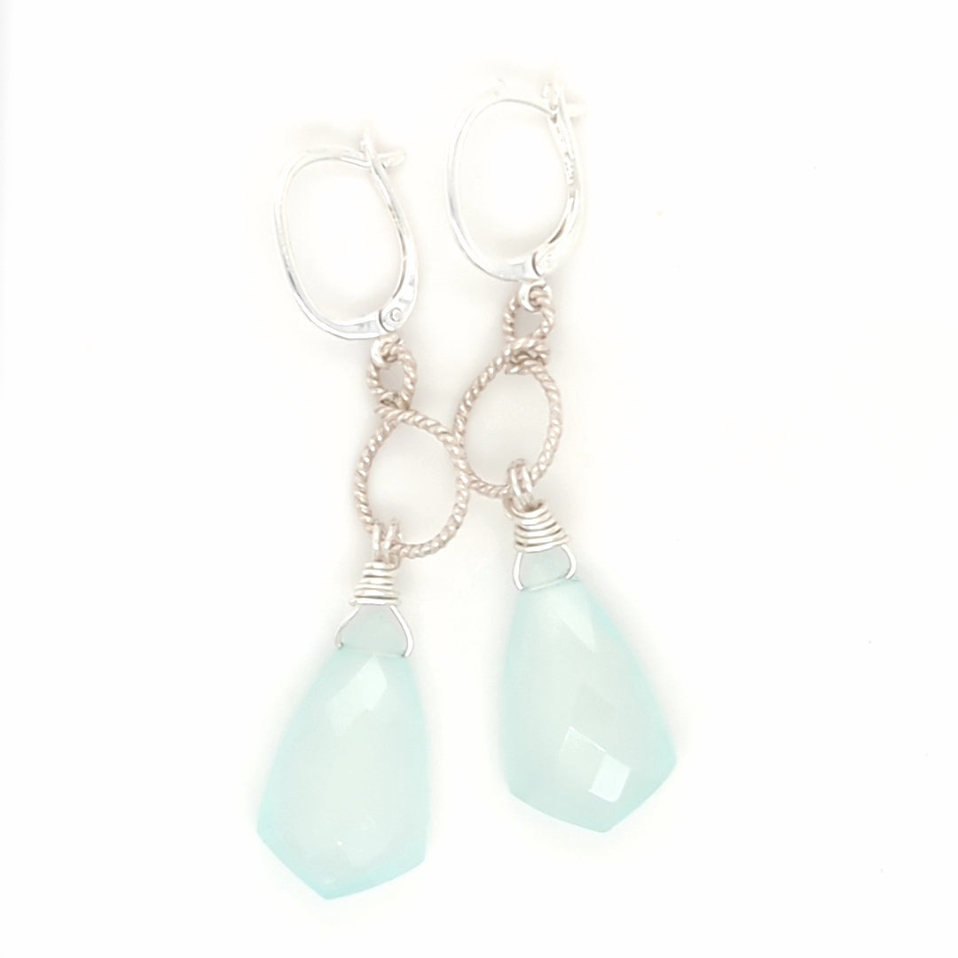 Teal Chalcedony Chandeliers