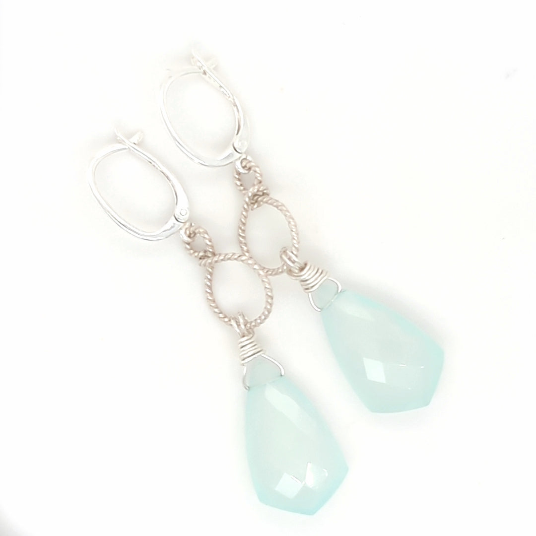 Teal Chalcedony Chandeliers