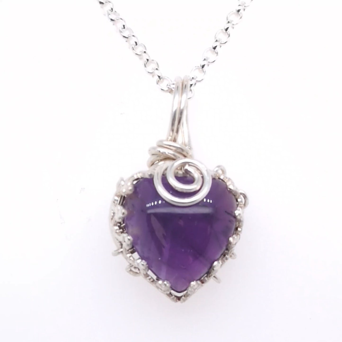 Amethyst Heart Pendant