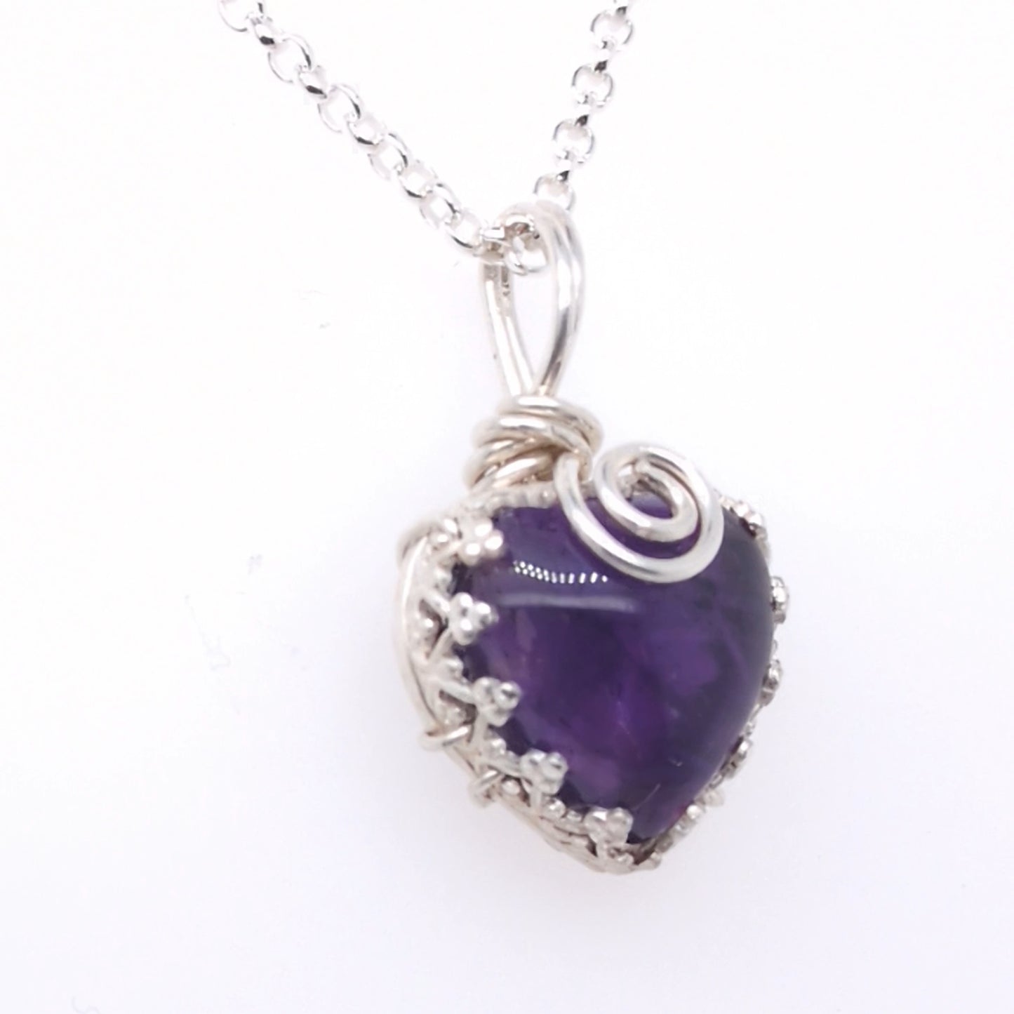 Amethyst Heart Pendant