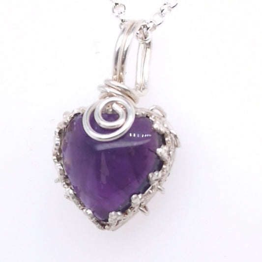 Amethyst Heart Pendant