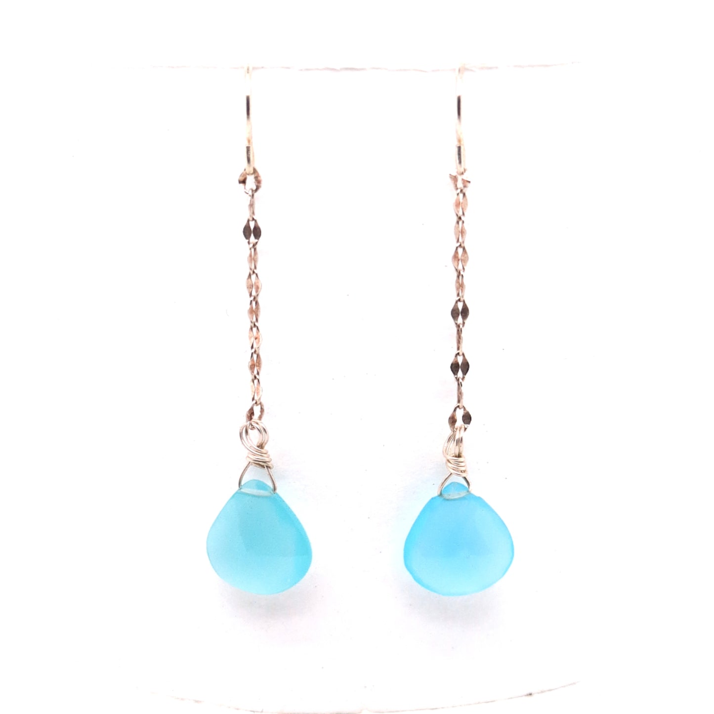 Chain Drop Gemstone Earrings