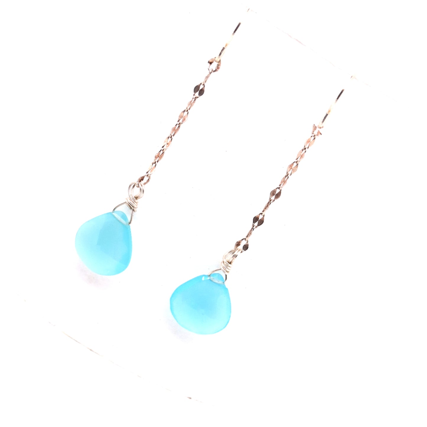 Chain Drop Gemstone Earrings