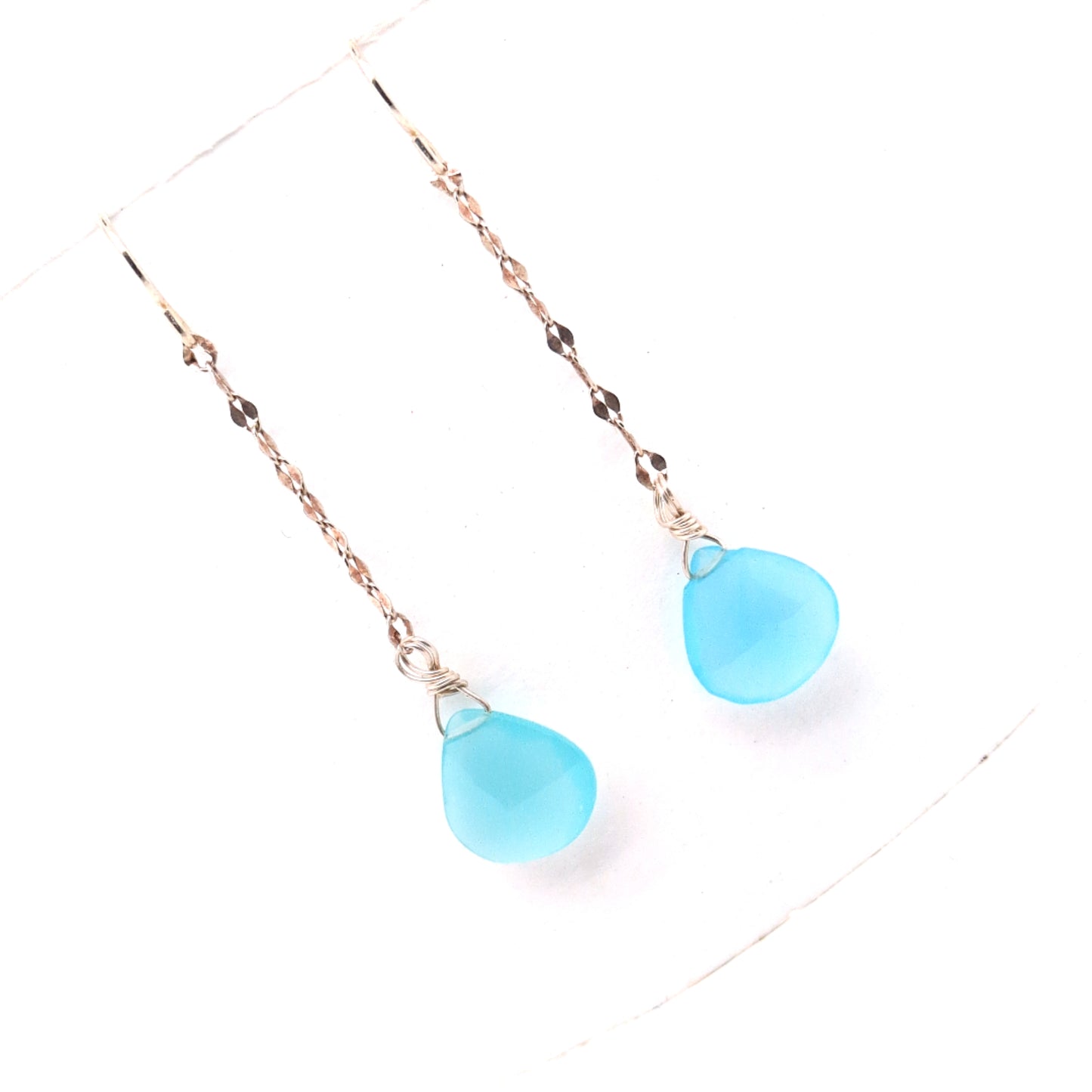 Chain Drop Gemstone Earrings