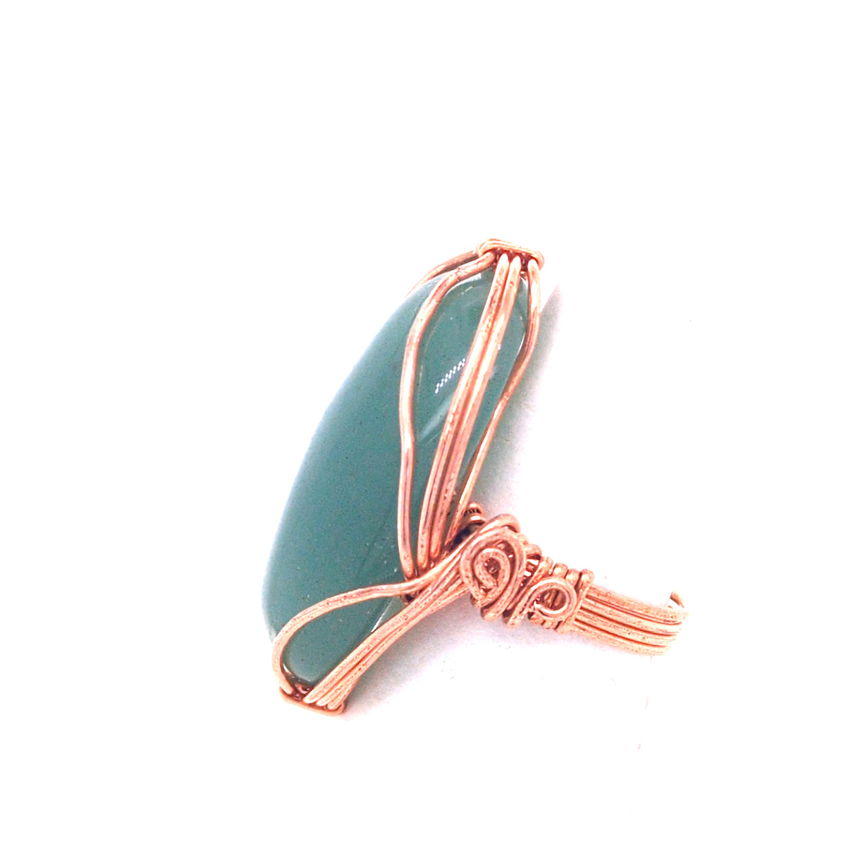 Xlarge Gemstone Copper Ring