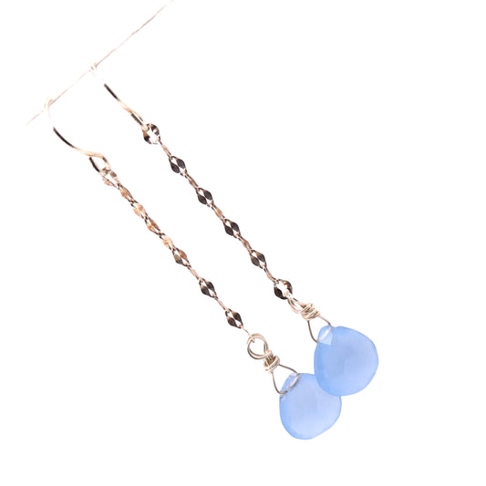 Chain Drop Gemstone Earrings
