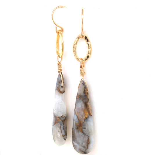 Calcite Copper Earrings