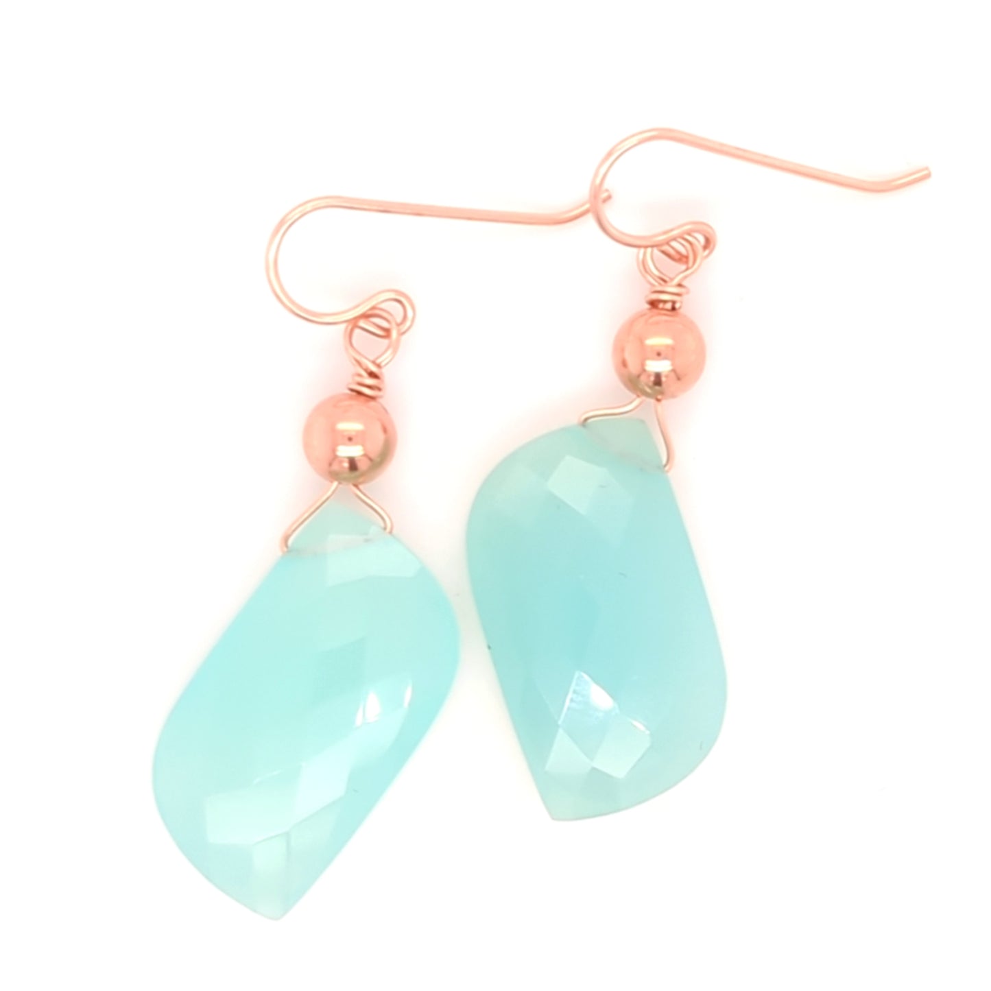 Teal Chalcedony Earrings