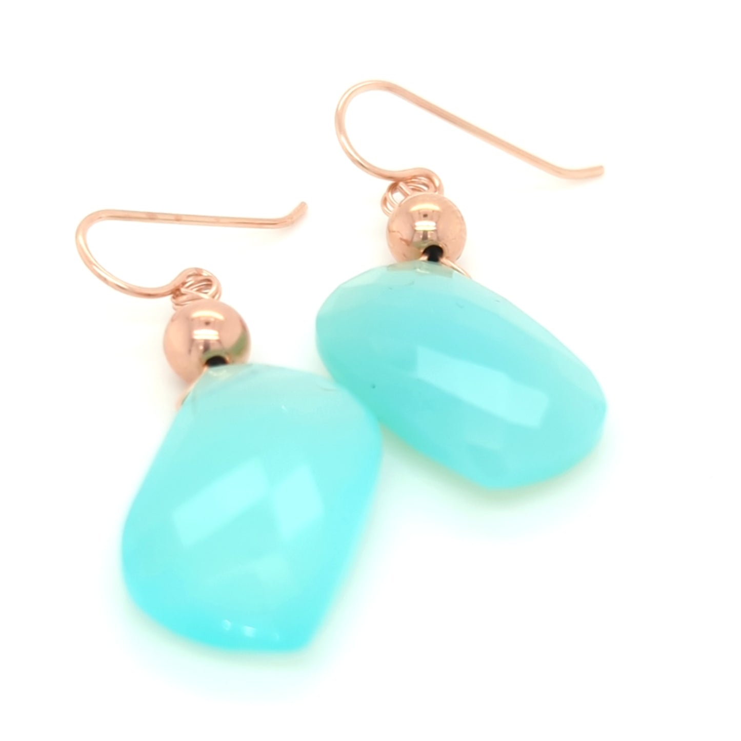 Teal Chalcedony Earrings