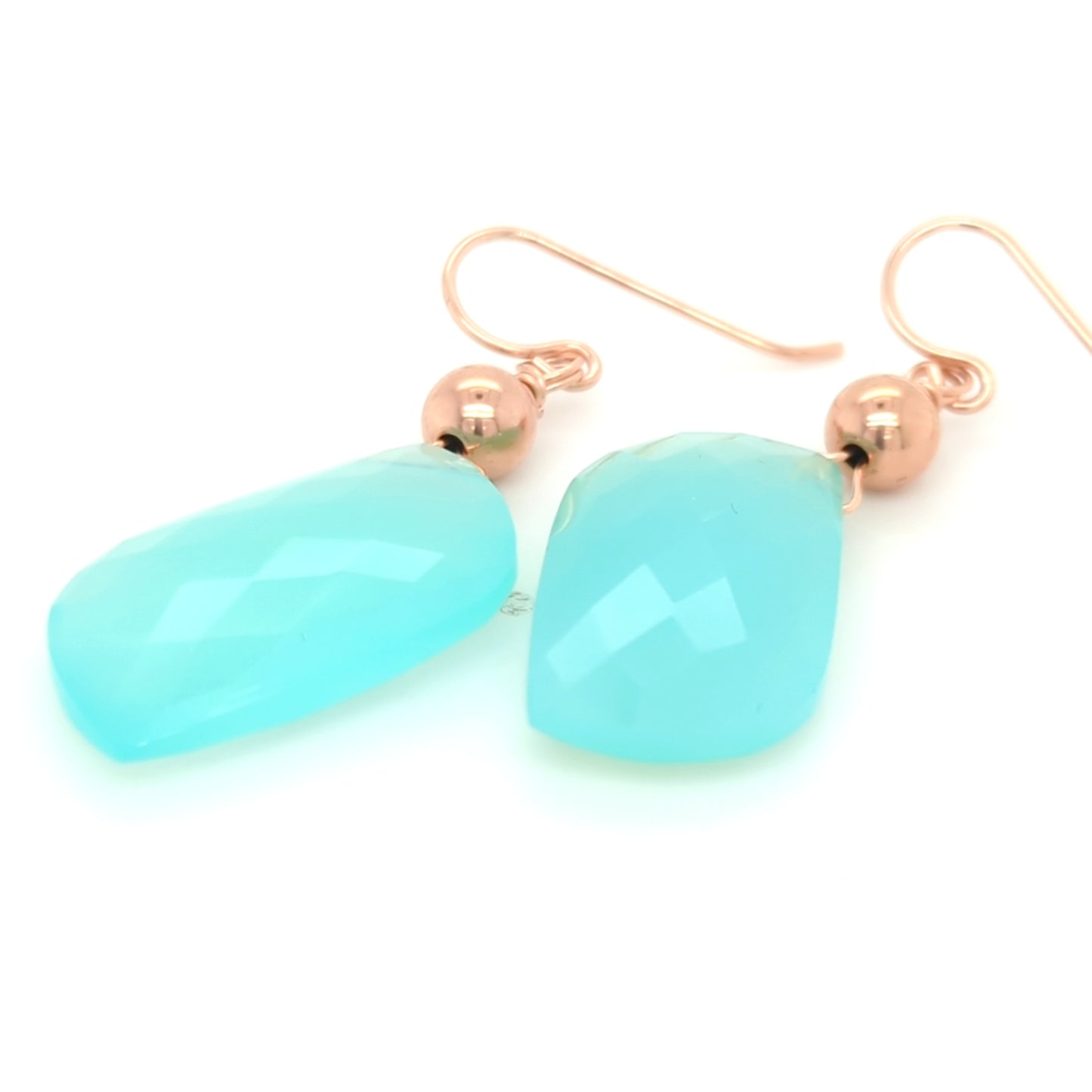 Teal Chalcedony Earrings