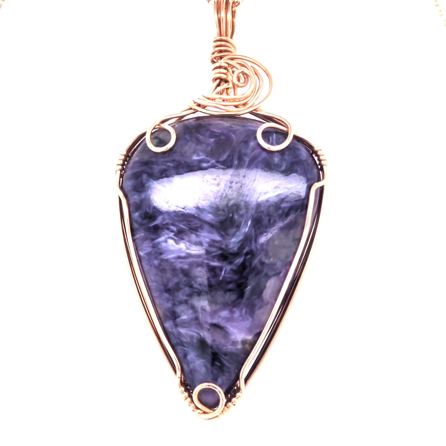 Charoite Rose Gold Pendant
