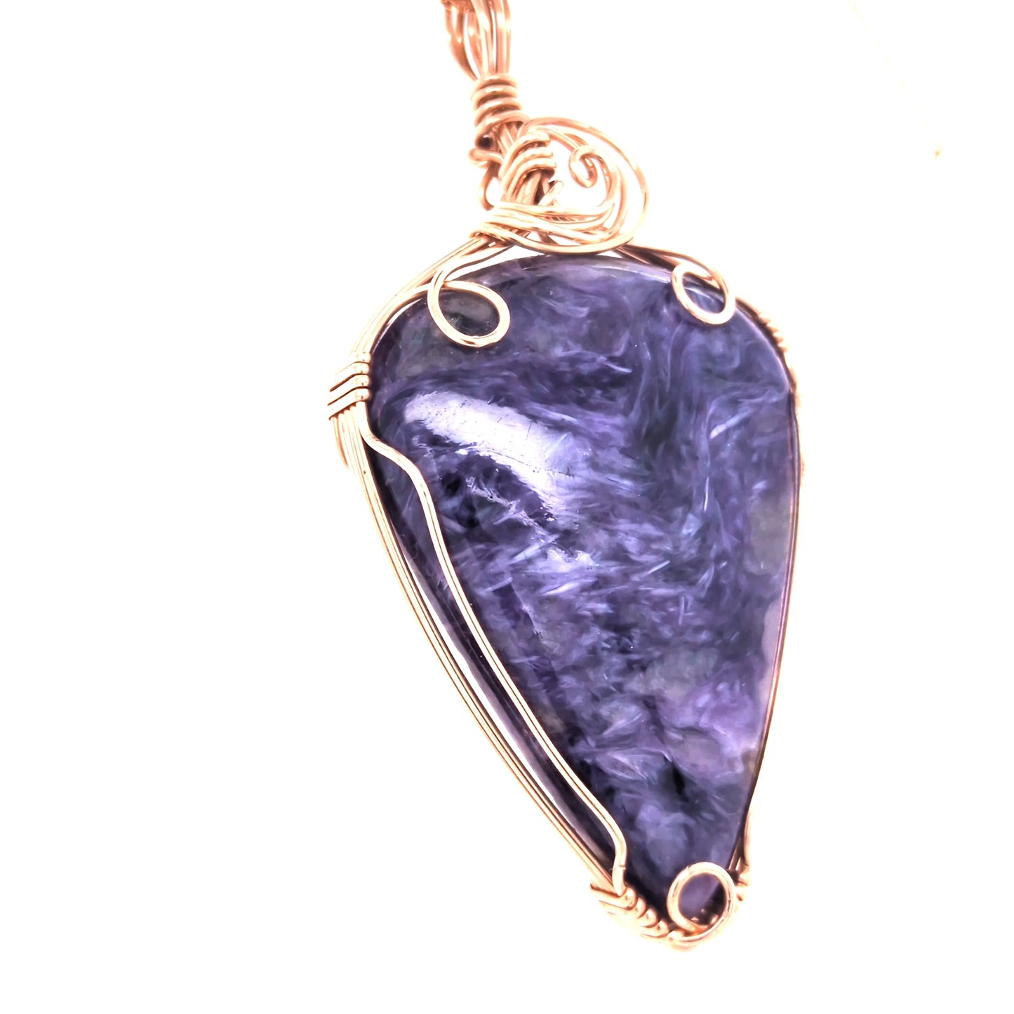 Charoite Rose Gold Pendant