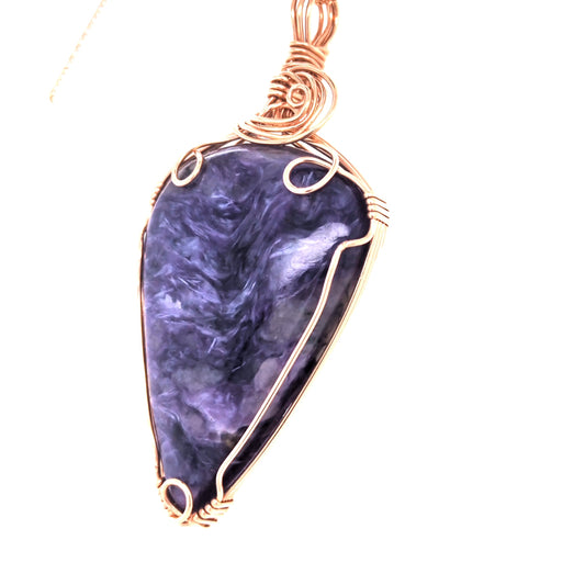 Charoite Rose Gold Pendant