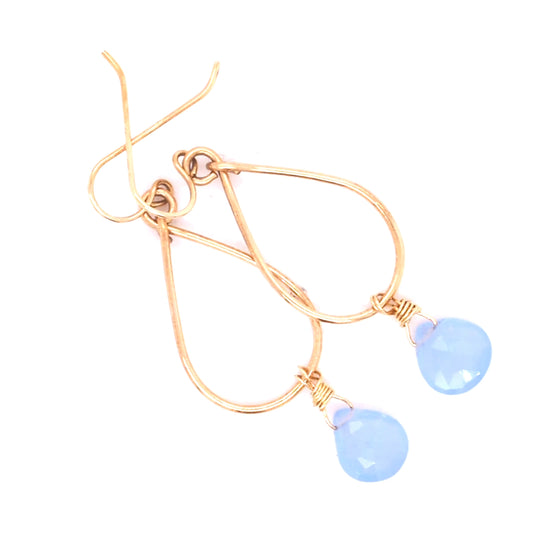 Chalcedony hoops