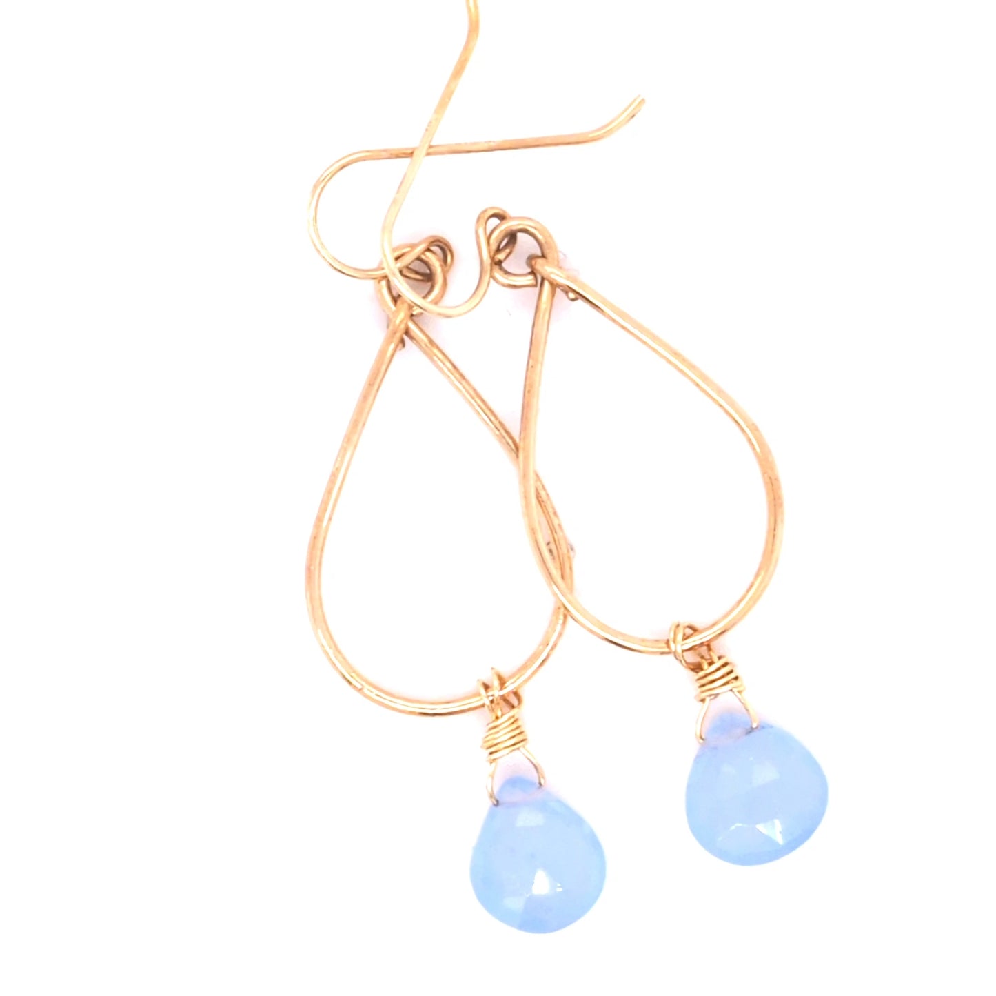 Chalcedony hoops