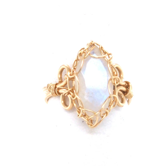 Moonstone Marquise Ring