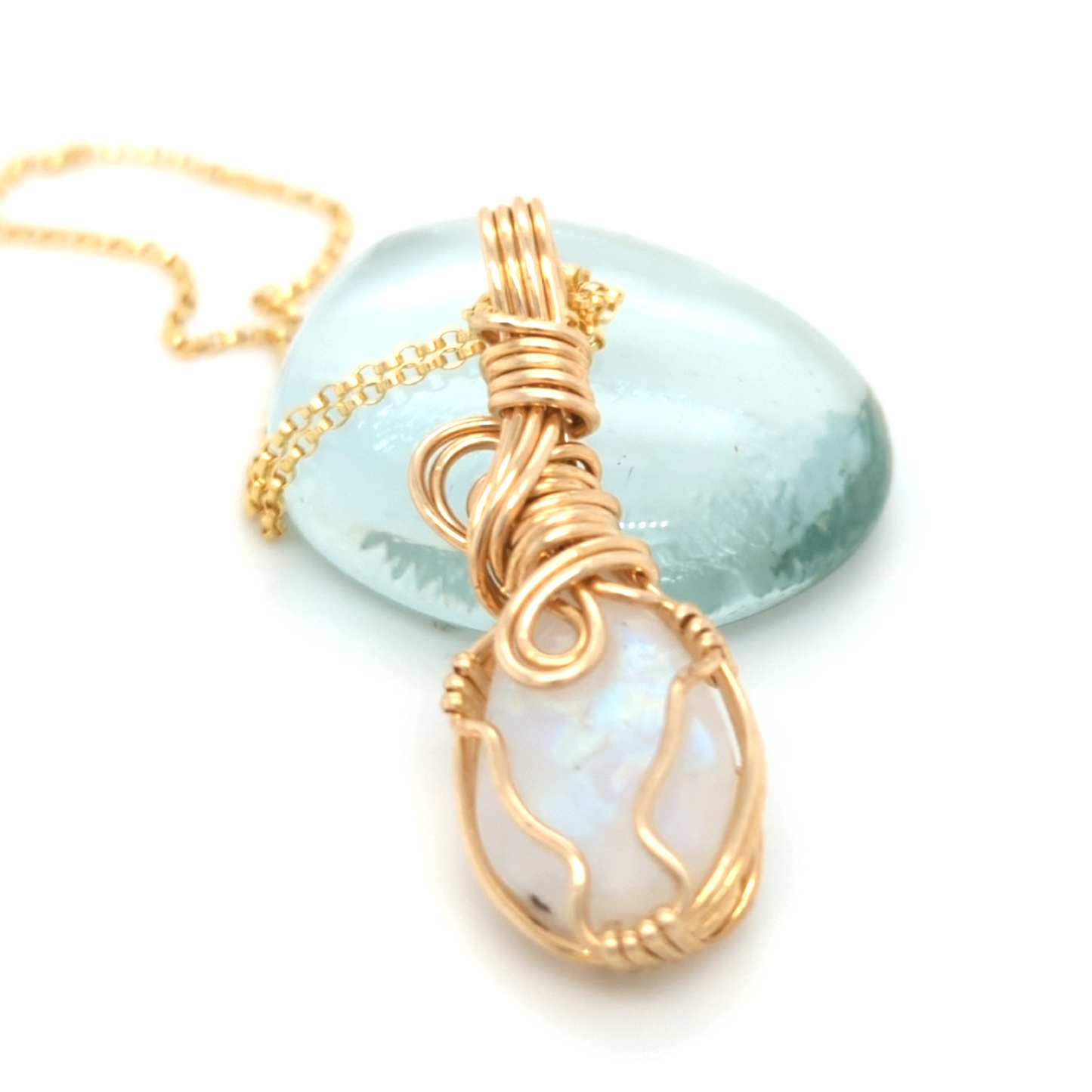 Moonstone Pendant Gold