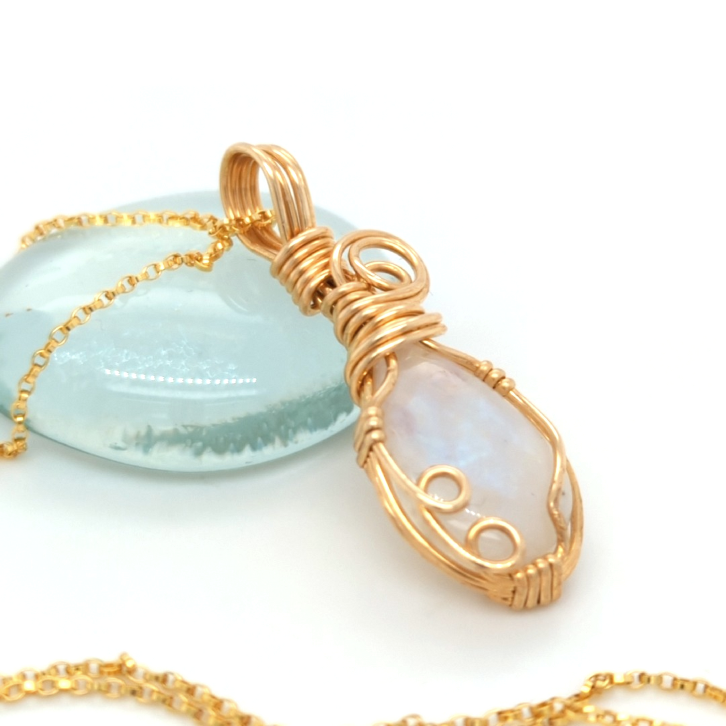 Moonstone Pendant Gold